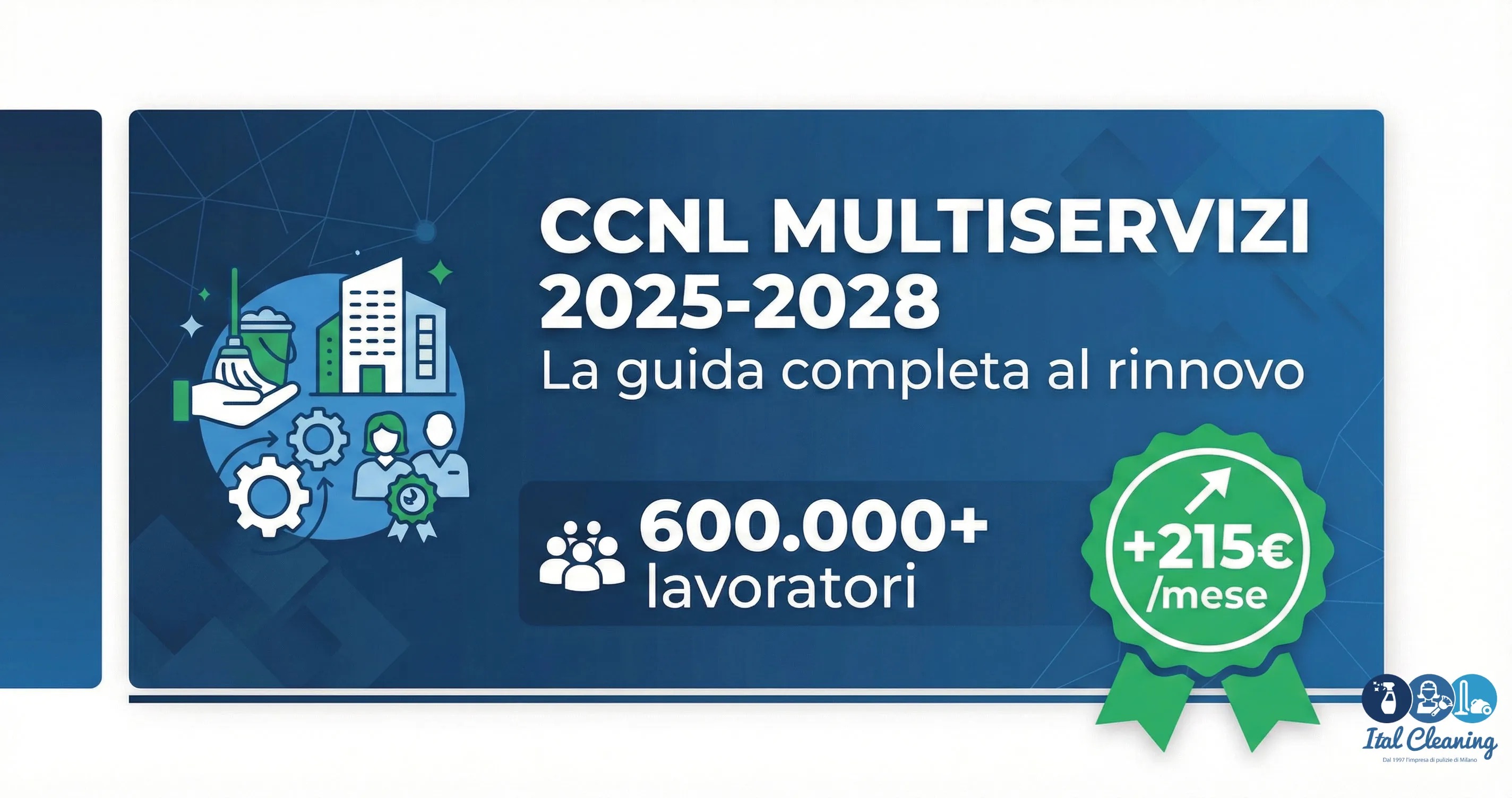 Rinnovo CCNL Multiservizi 2025-2028: guida completa ad aumenti, novità e cosa cambia per 600.000 lavoratori